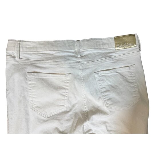 Lilly Pulitzer White Skinny Ankle Jeans Size 14 – Classic Resort Wear Denim - Picture 4 of 9